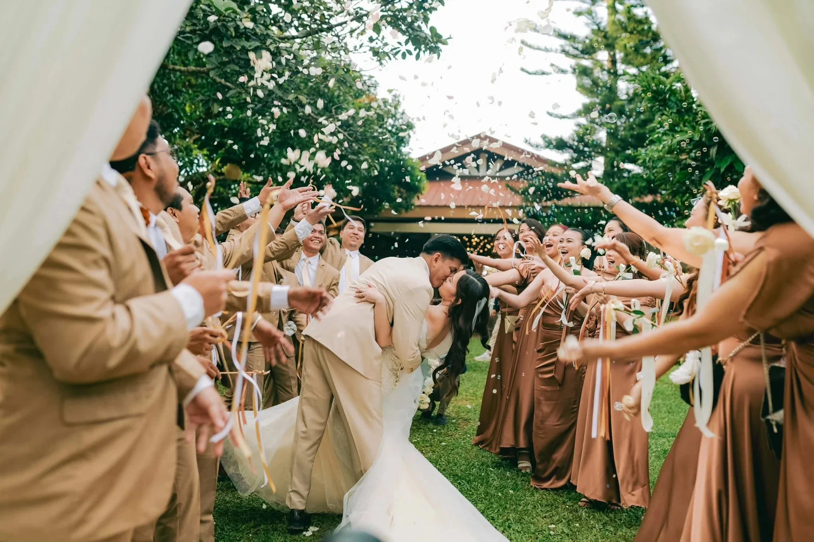 Bronze wedding package guests celebrating at Savanna Farm Tagaytay